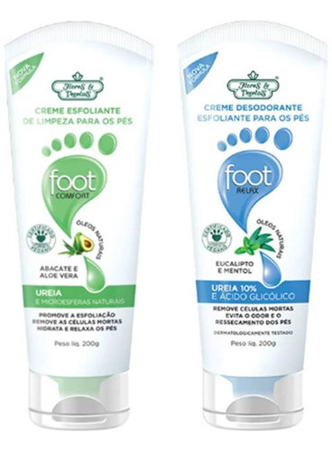 Creme Esfoliante E Desodorante Para Os Pés Flores E Vegetais 0