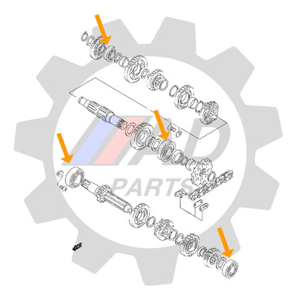 Rolamentos Transmissão Yamaha Ttr 230 1