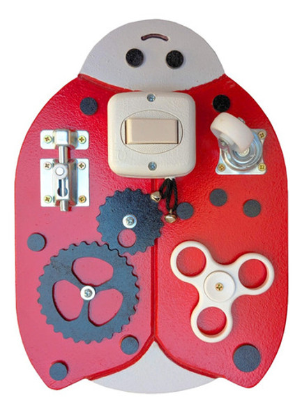 Panel Tablero Didactico Sensorial Montessori Mariquita 0