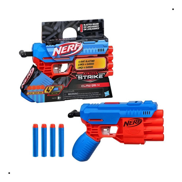 Nerf Lança Dardos Alpha Strike Claw Qs-4 - F2219 Hasbro 0