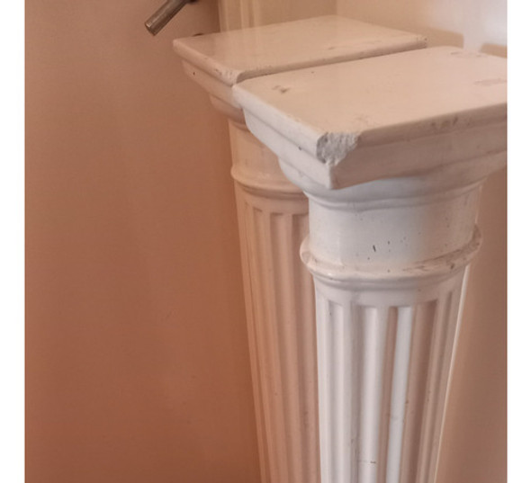 Columna Dorica 100cm Cemento Pintada De Blanco 1