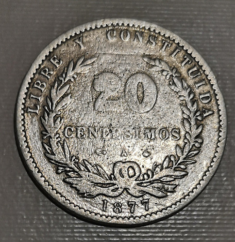 20 Centésimos De 1877 0