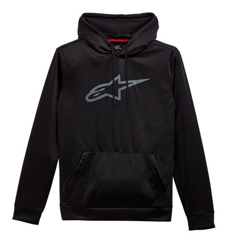 Buzo Canguro Sin Cierre Inception Athl Hood  Bk Alpinestars 0