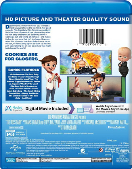 Blu-ray The Boss Baby / Un Jefe En Pañales 1 Blu-ray The Boss Baby / Un Jefe En Pañales 1