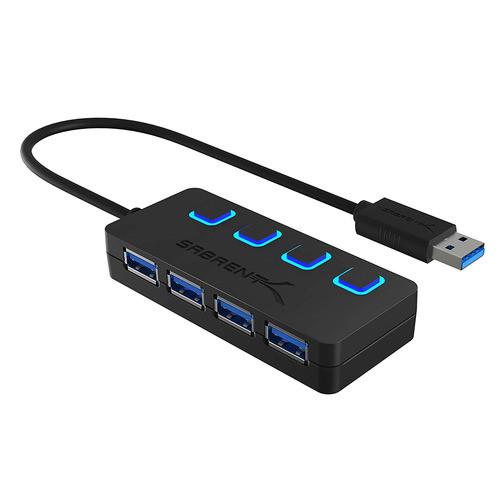 Adaptador 4 En 1con Luz Led - Cuatro Puertos Usb 3.0 (xsr) 0