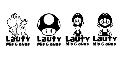Vinilos Super Mario Bros Para Frascos X 20u. 0