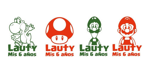 Vinilos Super Mario Bros Para Frascos X 20u. 1