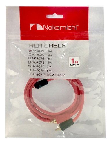 Cable Rca Nakamichi 1 Metro Ofc Flexible Profesional Nkrcp1 1