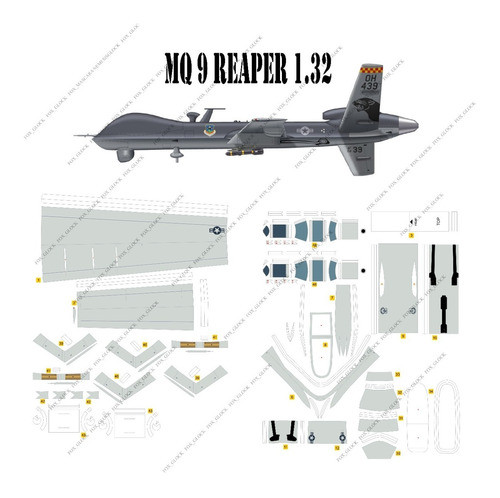 Mq 9 Reaper 1.32 Papercraft 0