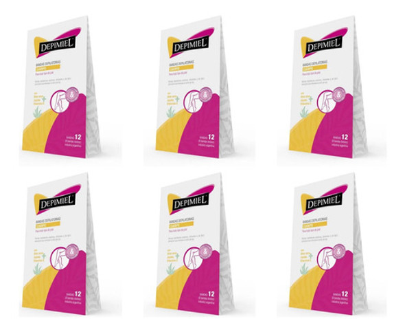 Bandas Depilatorias Rostro Depimiel X 6 Cajas De 12 Unidades 0