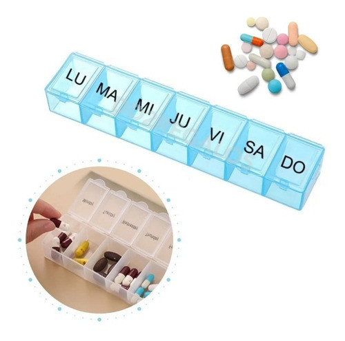 Pastillero Semanal Organizador Plástico Medicinal Colombrano 0