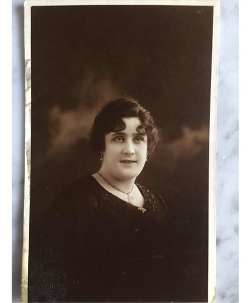 Fotos Postal Antiguas Mujer (l. Capra) Año 1915 Dedicada 0