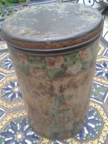 Antigua Lata De Bizcochos Muy Vieja Año 1940 Aprox  Floresta 0