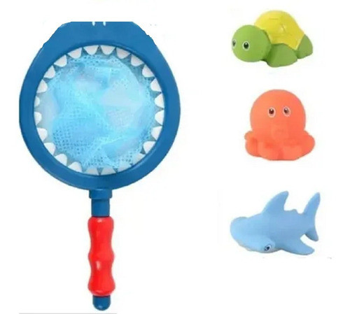 Animalitos Goma Con Chifle Y Red De Pesca Bebe 1