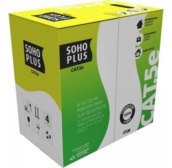Cabo De Rede Cat.5e Cmx 305m Cinza Furukawa Sohoplus Cx 305 1
