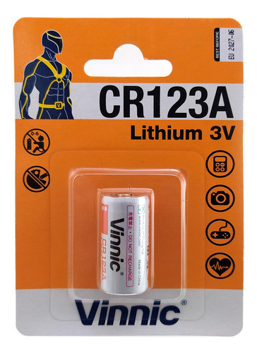 Pila Cr123 123 Vinnic Lithium 3v Alarma Sensor Blister 0