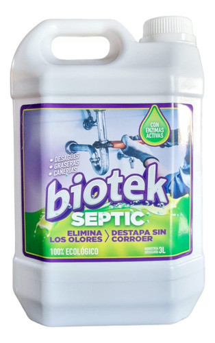 Destapa Cañería Grasera Elimina Olores Ecológico Biotek X3lt 0