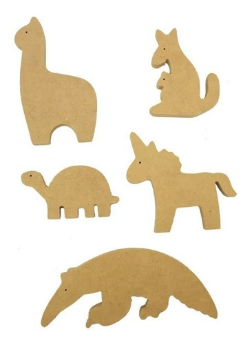 Pack 5 Animales: Canguro Tortuga Unicornio Hormiguero Llama 0