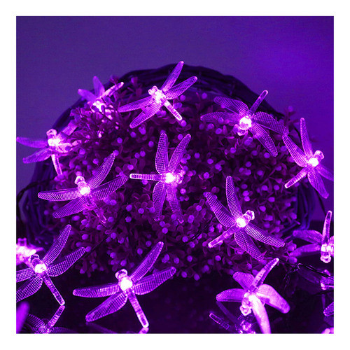 Cadena De Luces Solares De Liblula De 30 Luces Led, 21 Pies, 1
