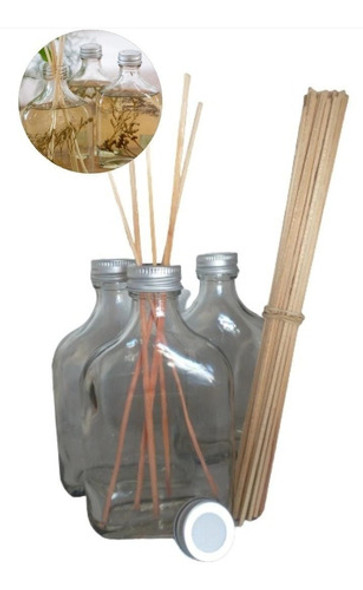 Frasco Vidrio Para Difusores + Varillas Difusoras 0