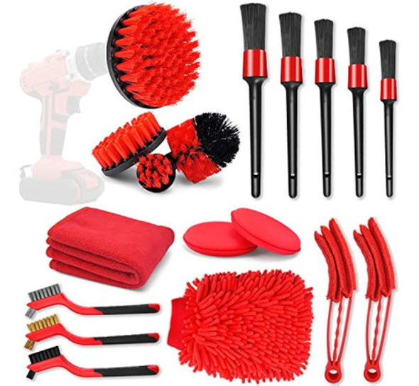 Sjplzqc Kit De Herramientas De Limpieza De Automóviles Con J 0