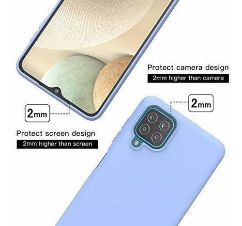 Funda Samsung Galaxy A12  Silicona Templado Gratis - Morado 1