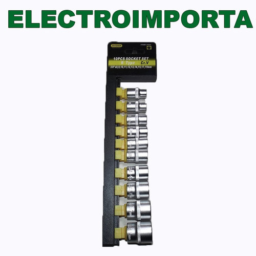 Juego De Dados 3/8 Pulgadas 10 Piezas - Electroimporta - 1