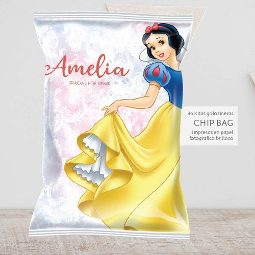 30 Bolsitas Golosineras Chip Bag Blanca Nieves Souvenirs 1