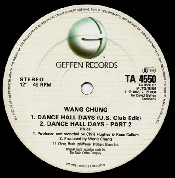 Wang Chung Wait (remix) Vinilo Maxi Uk Impecable 1984 1