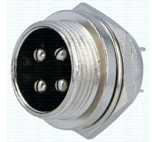 Conector Macho 4 Pines Metálico Chasis X 25 Fact. Env. Grat. 0