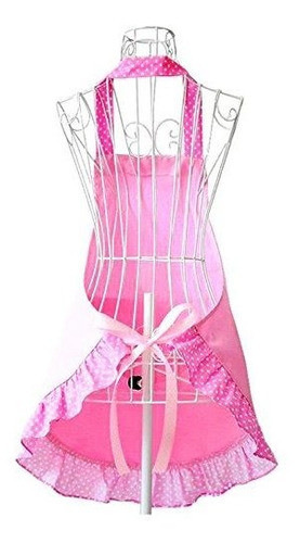 Delantal Hyzrz Para Mujer Rosa 1