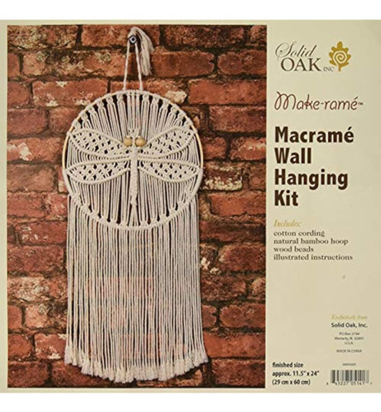 Roble Macizo Solmwh.009 Libélula De Macramé Para Colgar En L 0