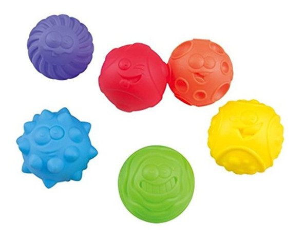 Playgo  Arco Iris Con Textura Balls6 Pcs Babytoy 0