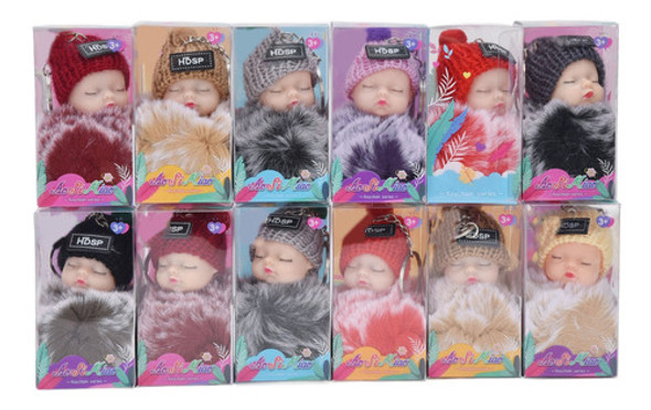 Chaveiro De Boneca, 12 Peças, Pompom, Fofo, Fofo, Bebê Dormi 1