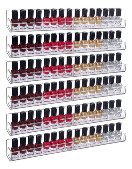 Justsoso 6 Unids/set Estante De Esmalte De Uñas Acrílico Mon 0
