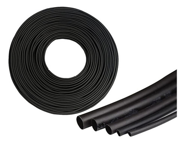 Termocontraible 2 Mm Color Negro Rollo  X 1 Metro 1