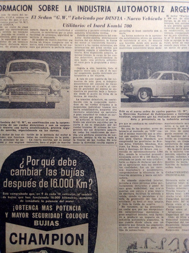 Muy Antigua Presentación Clipping Dinfia Gw Graciela 1962 0