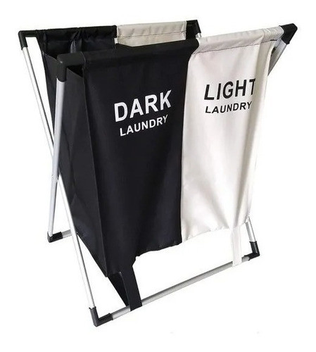 Canasto  Ropa Sucia X2 Blanco Y Negro Plegable Gran Calidad 0