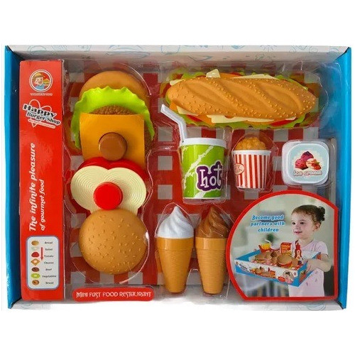 Juego Bandeja De Comidita Helado Sandwich Popcorn Lanus 0