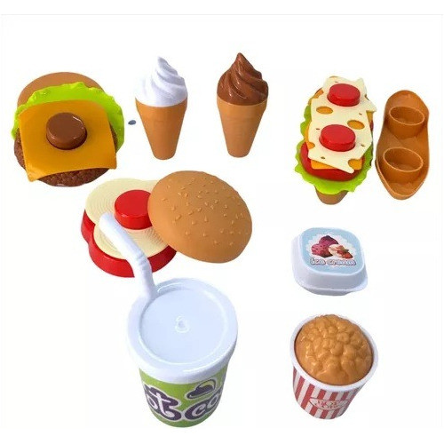 Juego Bandeja De Comidita Helado Sandwich Popcorn Lanus 1