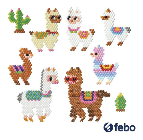 Set De Encantadora Llama Aquabeads 2000 Cuentas + Plantillas 1