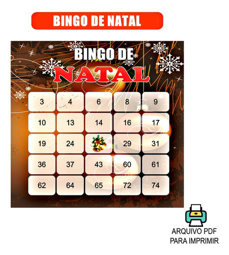 60 Cartelas De Bingo De Natal - 006 - Arte Digital - Pdf 1