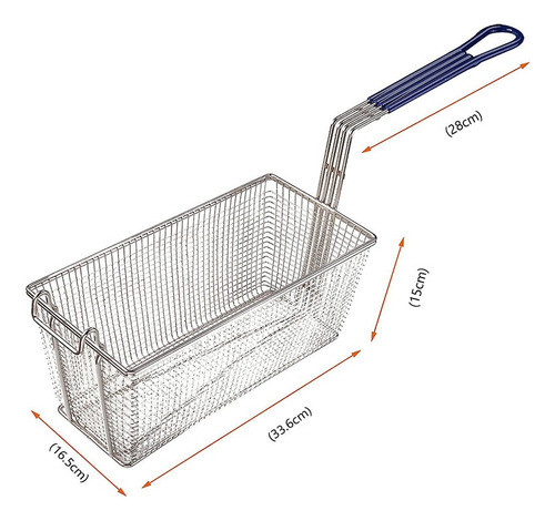 Cesto / Canasto Para Fritador Comercial 33x16x15cm Repuesto 1