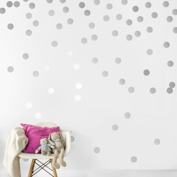Vinilo Decorativo Pared 200 Lunares 5cm Color Plata 0 Vinilo Decorativo Pared 200 Lunares 5cm Color Plata 0