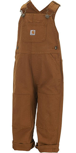 Carhartt Baby-boys Infant Washed Duck Bib Overall, Brown, 24 0
