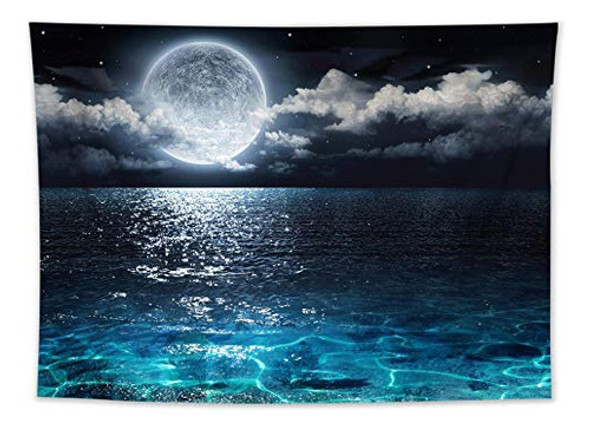 Hvest Tapiz De Océano Para Colgar En La Pared, Azul, Mar, Ci 0