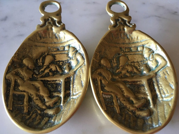 Decoración Adornos Bronce Para Colgar O Apoyar Diversos Usos 1