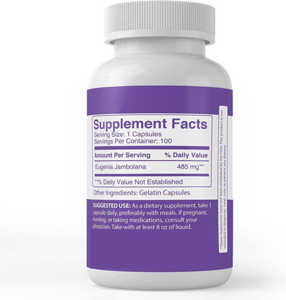 Pure Original | Semillas De Jamun I Salud I 485mg I 100 Caps 1