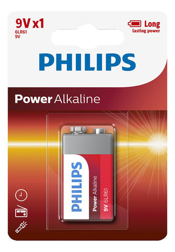 Batería 9v Alcalina Power Philips Pila Blister X 1 Unidad 0