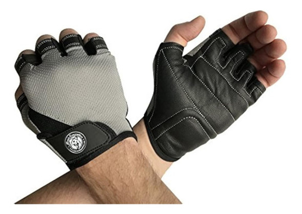 Composición Muscular Pro Agarre Guantes De Gimnasio De Piel 0
